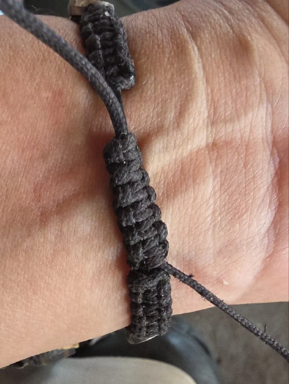 Unisex Black Cord Macrame Bracelet with Silver Saint Benedict Metals  Medallions
